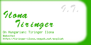 ilona tiringer business card